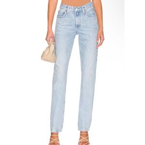 AGOLDE Lyle Low Rise Slim Jeans in Switch Light Wash Size 24 Organic Cotton